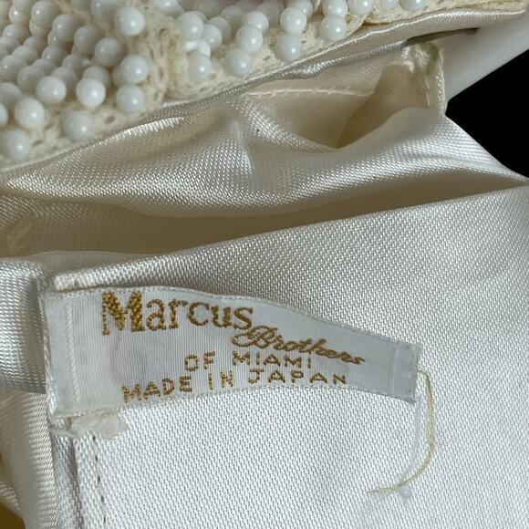 Marcus Brothers Made in Japan Beaded Ivory Bag - Picture 5 of 7
